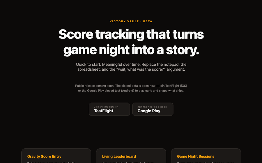 Victory Vault – Poängräkning som blir en historia